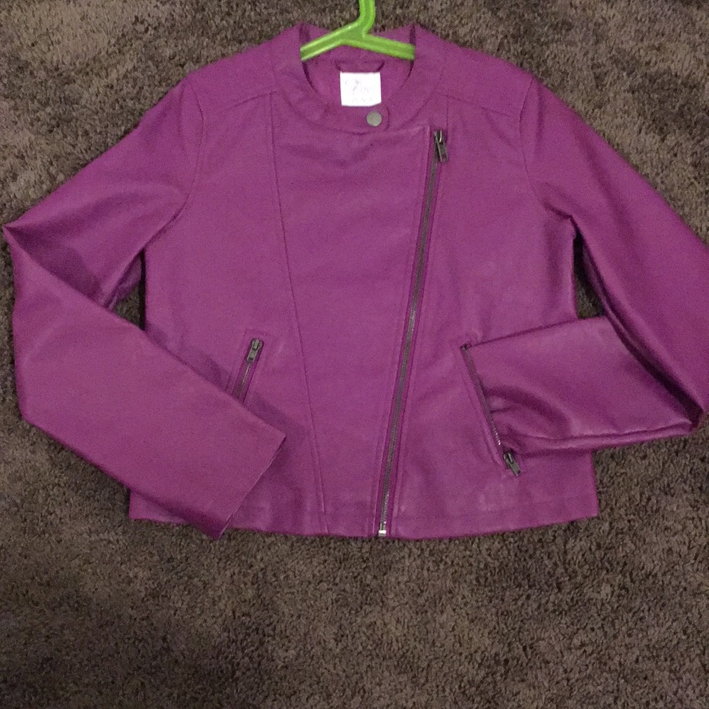 Purple leather jacket